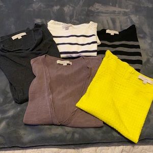 LOFT 5 piece knit tops